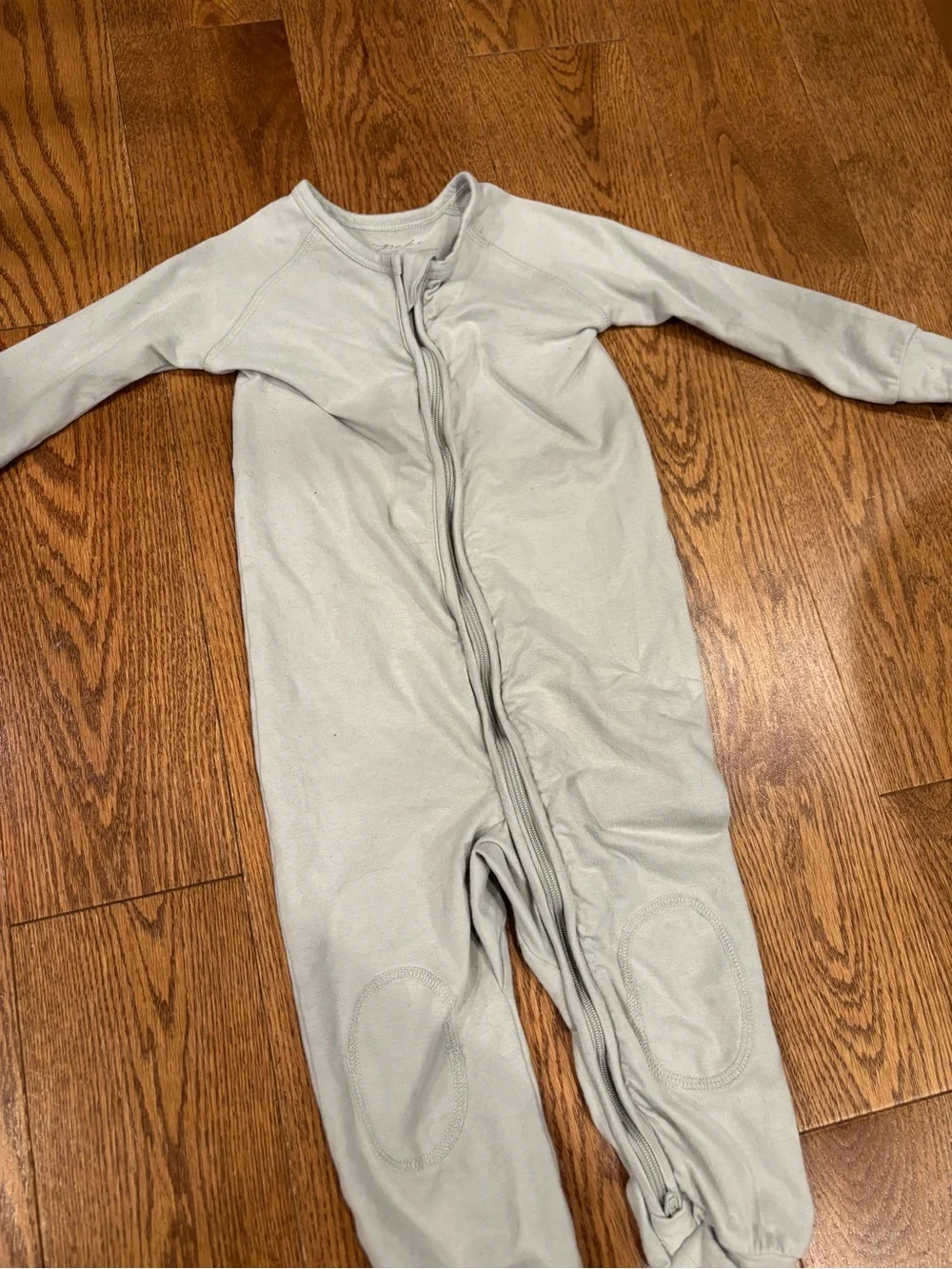 Pehr romper light grey blue color size 12-18 month zip up one piece